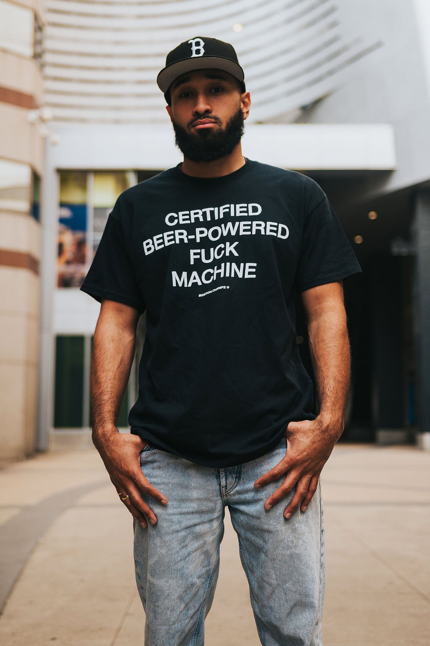 Boston Champs Certified Beer-Powered F Machine T-Shirt