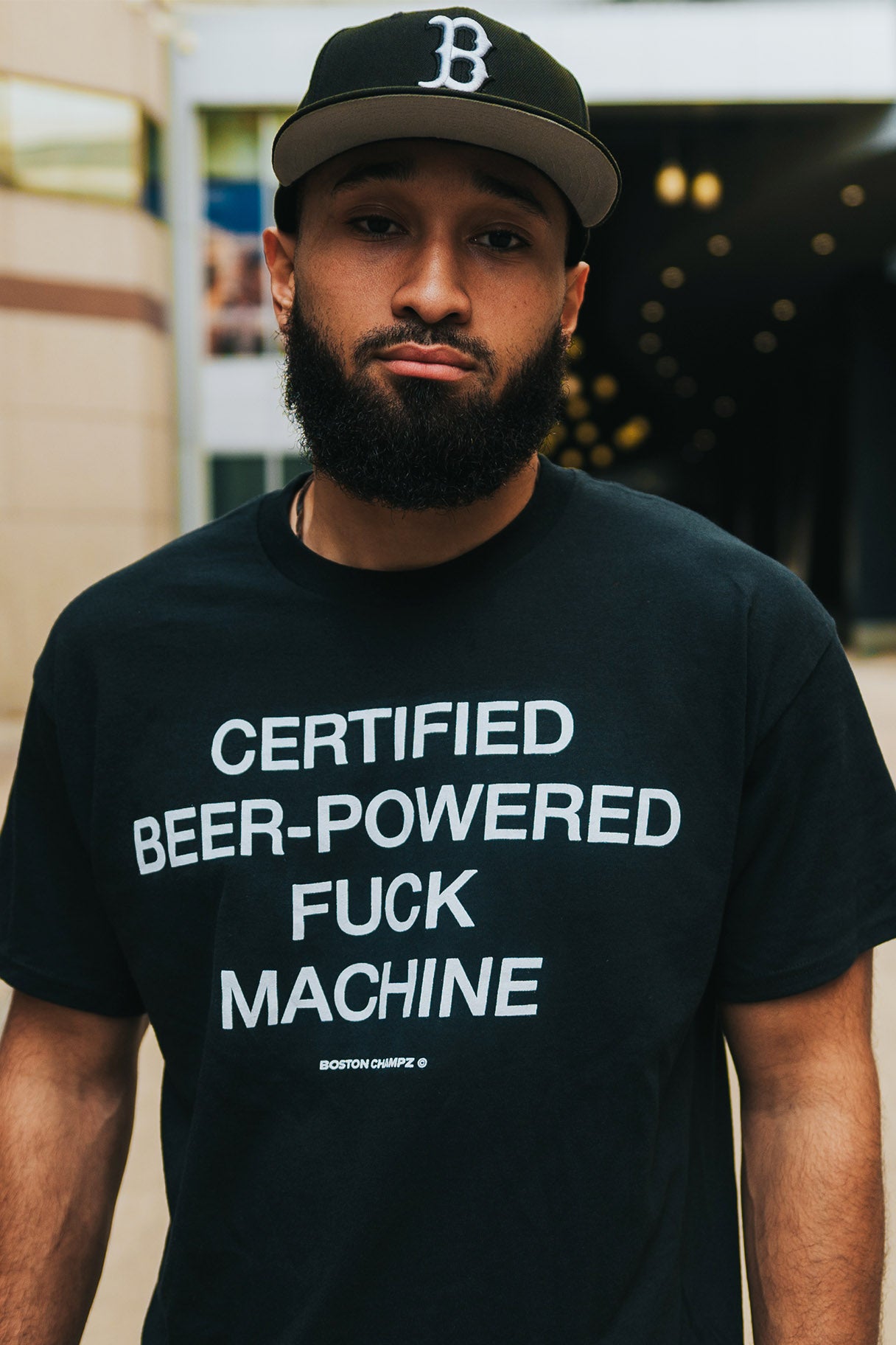 Boston Champs Certified Beer-Powered F Machine T-Shirt